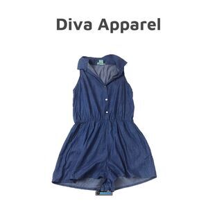 Diva Apparel Blue Short Skort. Sz L